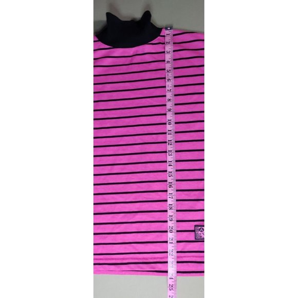Vintage Hang Ten Pink Striped Women's Long Sleeve 80s/90s Shirt Made in USA Sz M - Picture 5 of 5